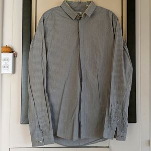 Calvin Klein Extreme Slim Fit Grey with Yellow pin Stripe Long sleeve 16x34/35